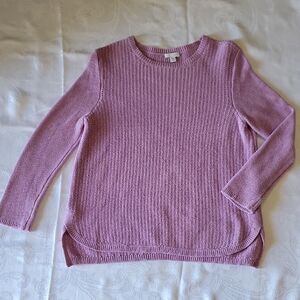 J. Jill Lavender Crew Neck Sweater